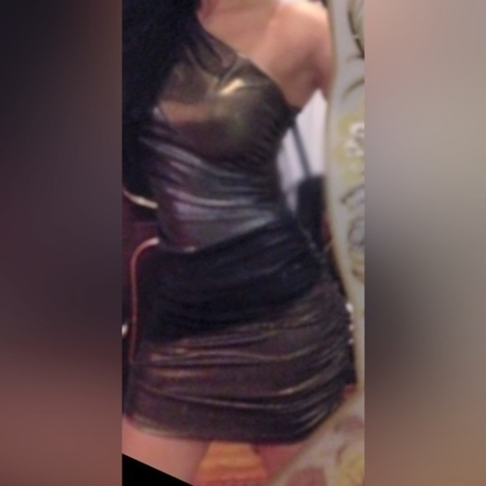 Bebe Dresses Like new | Bebe Addiction  One Shoulder Dress | Color: Black/Gold M